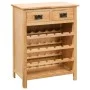 Mueble botellero de madera maciza de roble 72x32x90 cm de vidaXL, Botelleros - Ref: Foro24-247043, Precio: 259,50 €, Descuent...