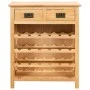 Mueble botellero de madera maciza de roble 72x32x90 cm de vidaXL, Botelleros - Ref: Foro24-247043, Precio: 259,50 €, Descuent...