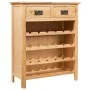 Mueble botellero de madera maciza de roble 72x32x90 cm de vidaXL, Botelleros - Ref: Foro24-247043, Precio: 259,50 €, Descuent...