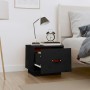Mesita de noche madera maciza de pino negro 40x34x35 cm de vidaXL, Mesitas de noche - Ref: Foro24-818293, Precio: 42,35 €, De...