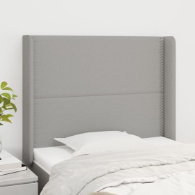 Cabecero con orejas de tela gris claro 83x16x118/128 cm de , Cabeceros y pies de cama - Ref: Foro24-3119414, Precio: 58,42 €,...