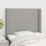 Cabecero con orejas de tela gris claro 83x16x118/128 cm de , Cabeceros y pies de cama - Ref: Foro24-3119414, Precio: 58,42 €,...