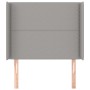 Cabecero con orejas de tela gris claro 83x16x118/128 cm de , Cabeceros y pies de cama - Ref: Foro24-3119414, Precio: 58,42 €,...