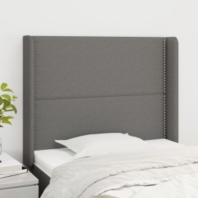 Cabecero con orejas de tela gris oscuro 93x16x118/128 cm de , Cabeceros y pies de cama - Ref: Foro24-3119423, Precio: 60,34 €...