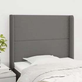 Headboard with dark gray fabric ears 93x16x118/128 cm by , Headboards and footboards - Ref: Foro24-3119423, Price: 59,46 €, D...