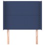 Cabecero con orejas de tela azul 93x16x118/128 cm de , Cabeceros y pies de cama - Ref: Foro24-3119428, Precio: 60,04 €, Descu...