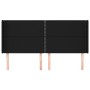 Cabecero con orejas de tela negro 183x16x118/128 cm de , Cabeceros y pies de cama - Ref: Foro24-3119456, Precio: 104,13 €, De...