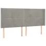 Headboard with light gray velvet ears 163x16x118/128 cm by , Headboards and footboards - Ref: Foro24-3119494, Price: 106,69 €...