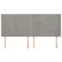 Headboard with light gray velvet ears 163x16x118/128 cm by , Headboards and footboards - Ref: Foro24-3119494, Price: 106,69 €...