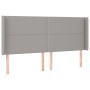 Cabecero con orejas de tela gris claro 183x16x118/128 cm de , Cabeceros y pies de cama - Ref: Foro24-3119454, Precio: 102,12 ...