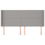 Cabecero con orejas de tela gris claro 183x16x118/128 cm de , Cabeceros y pies de cama - Ref: Foro24-3119454, Precio: 102,12 ...
