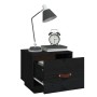 Mesita de noche madera maciza de pino negro 40x34x35 cm de vidaXL, Mesitas de noche - Ref: Foro24-818293, Precio: 42,35 €, De...