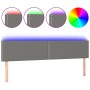 Cabecero con LED de tela gris oscuro 180x5x78/88 cm de , Cabeceros y pies de cama - Ref: Foro24-3121487, Precio: 54,80 €, Des...
