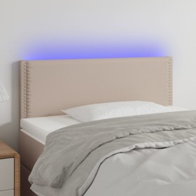 Cabecero con LED cuero sintético color capuchino 80x5x78/88 cm de , Cabeceros y pies de cama - Ref: Foro24-3121549, Precio: 3...