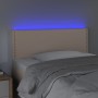 Cabecero con LED cuero sintético color capuchino 80x5x78/88 cm de , Cabeceros y pies de cama - Ref: Foro24-3121549, Precio: 3...