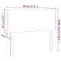Kopfteil mit LED-Kunstleder in der Farbe Cappuccino, 80 x 5 x 78/88 cm von , Kopf- und Fußteile - Ref: Foro24-3121549, Preis:...