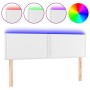 Cabecero con LED cuero sintético blanco 144x5x78/88 cm de , Cabeceros y pies de cama - Ref: Foro24-3121563, Precio: 63,78 €, ...