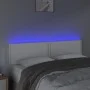Kopfteil mit LED, weißem Kunstleder, 144 x 5 x 78/88 cm von , Kopf- und Fußteile - Ref: Foro24-3121563, Preis: 62,84 €, Rabat...