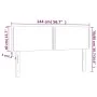 Kopfteil mit LED, weißem Kunstleder, 144 x 5 x 78/88 cm von , Kopf- und Fußteile - Ref: Foro24-3121563, Preis: 62,84 €, Rabat...