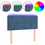 Cabecero con LED de terciopelo azul oscuro 80x5x78/88 cm de , Cabeceros y pies de cama - Ref: Foro24-3121646, Precio: 38,59 €...