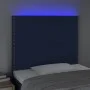 Kopfteil mit LED-Lichtern aus blauem Stoff, 90 x 5 x 118/128 cm von , Kopf- und Fußteile - Ref: Foro24-3122272, Preis: 54,41 ...