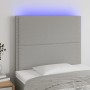 Cabecero con luces LED tela gris claro 90x5x118/128 cm de , Cabeceros y pies de cama - Ref: Foro24-3122266, Precio: 53,92 €, ...
