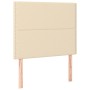 Cabecero con luces LED tela crema 100x5x118/128 cm de , Cabeceros y pies de cama - Ref: Foro24-3122279, Precio: 56,47 €, Desc...