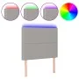 Headboard with LED lights light gray fabric 80x5x118/128 cm by , Headboards and footboards - Ref: Foro24-3122258, Price: 50,2...