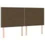 Headboard with LED lights dark brown fabric 160x5x118/128 cm by , Headboards and footboards - Ref: Foro24-3122293, Price: 89,...