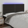 Cabecero con luces LED tela negro 180x5x118/128 cm de , Cabeceros y pies de cama - Ref: Foro24-3122300, Precio: 97,11 €, Desc...