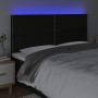 Cabecero con luces LED tela negro 180x5x118/128 cm de , Cabeceros y pies de cama - Ref: Foro24-3122300, Precio: 97,11 €, Desc...