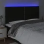 Headboard with LED lights black fabric 180x5x118/128 cm by , Headboards and footboards - Ref: Foro24-3122300, Price: 95,47 €,...