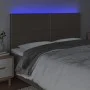 Headboard with LED lights taupe gray fabric 180x5x118/128 cm by , Headboards and footboards - Ref: Foro24-3122302, Price: 97,...