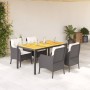Set de muebles jardín 5 pzas con cojines ratán sintético negro en Conjuntos de jardín | Comprar online en Foru.es