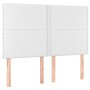 Cabecero con luces LED cuero sintético blanco 144x5x118/128 cm de , Cabeceros y pies de cama - Ref: Foro24-3122375, Precio: 1...