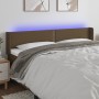 Cabecero con LED de tela marrón oscuro 163x16x78/88 cm de , Cabeceros y pies de cama - Ref: Foro24-3123105, Precio: 61,83 €, ...