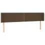 Dunkelbraunes Stoffkopfteil mit LED 163x16x78/88 cm von , Kopf- und Fußteile - Ref: Foro24-3123105, Preis: 61,08 €, Rabatt: %