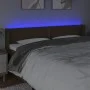Dunkelbraunes Stoffkopfteil mit LED 163x16x78/88 cm von , Kopf- und Fußteile - Ref: Foro24-3123105, Preis: 61,08 €, Rabatt: %