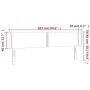 Dunkelbraunes Stoffkopfteil mit LED 163x16x78/88 cm von , Kopf- und Fußteile - Ref: Foro24-3123105, Preis: 61,08 €, Rabatt: %