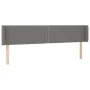 Dark gray fabric headboard with LED 183x16x78/88 cm by , Headboards and footboards - Ref: Foro24-3123111, Price: 66,08 €, Dis...