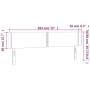 Cabecero con LED cuero sintético capuchino 183x16x78/88 cm de , Cabeceros y pies de cama - Ref: Foro24-3123203, Precio: 76,71...