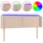 Kopfteil mit LED-Cappuccino-Kunstleder 147x16x78/88 cm von , Kopf- und Fußteile - Ref: Foro24-3123191, Preis: 72,37 €, Rabatt: %
