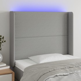 Cabecero con LED de tela gris claro 83x16x118/128 cm de , Cabeceros y pies de cama - Ref: Foro24-3123882, Precio: 63,28 €, De...