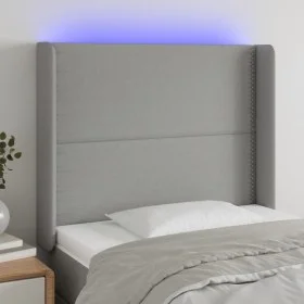 Cabecero con LED de tela gris claro 83x16x118/128 cm de , Cabeceros y pies de cama - Ref: Foro24-3123882, Precio: 63,83 €, De...