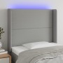 Cabecero con LED de tela gris claro 83x16x118/128 cm de , Cabeceros y pies de cama - Ref: Foro24-3123882, Precio: 63,28 €, De...