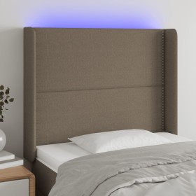 Cabecero con LED de tela gris taupe 93x16x118/128 cm de , Cabeceros y pies de cama - Ref: Foro24-3123894, Precio: 67,11 €, De...