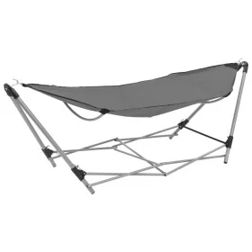 Hammock with folding stand gray by vidaXL, Hammocks - Ref: Foro24-44366, Price: 96,45 €, Discount: %
