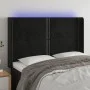 Kopfteil aus schwarzem Samt mit LED 147x16x118/128 cm von , Kopf- und Fußteile - Ref: Foro24-3123958, Preis: 118,33 €, Rabatt: %