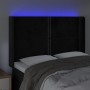 Cabecero con LED de terciopelo negro 147x16x118/128 cm de , Cabeceros y pies de cama - Ref: Foro24-3123958, Precio: 106,64 €,...