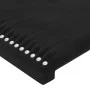 Kopfteil aus schwarzem Samt mit LED 147x16x118/128 cm von , Kopf- und Fußteile - Ref: Foro24-3123958, Preis: 118,33 €, Rabatt: %